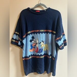 Iceberg Ice History Italy Vintage Pluto & Mickey Mouse Y2K Retro Sweater Top